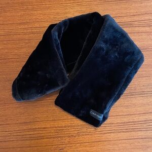 Like New CALVIN KLEIN Faux Fur Infinity Scarf - Black